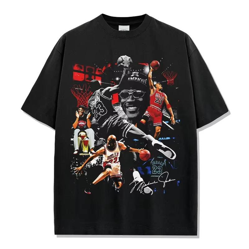 T-shirt graphique Michael Jordan Championship Legacy, col rond, anti-humidité, pour entraînement de 