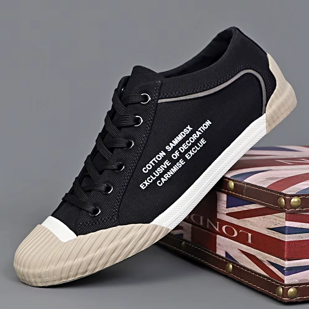 Hommes Toile Chaussures À Lacets Casual Sneakers De Mode pio Respirant Confortable Nouveau Chaud Hom