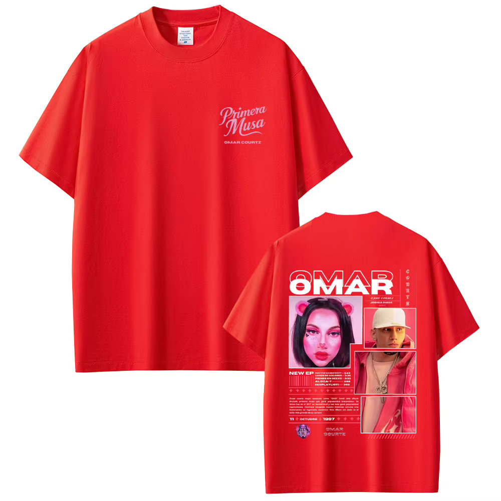 Rappeur Omar Courtz Primera Musa T-shirts hommes femmes mode Hip Hop surdimensionné à manches courte