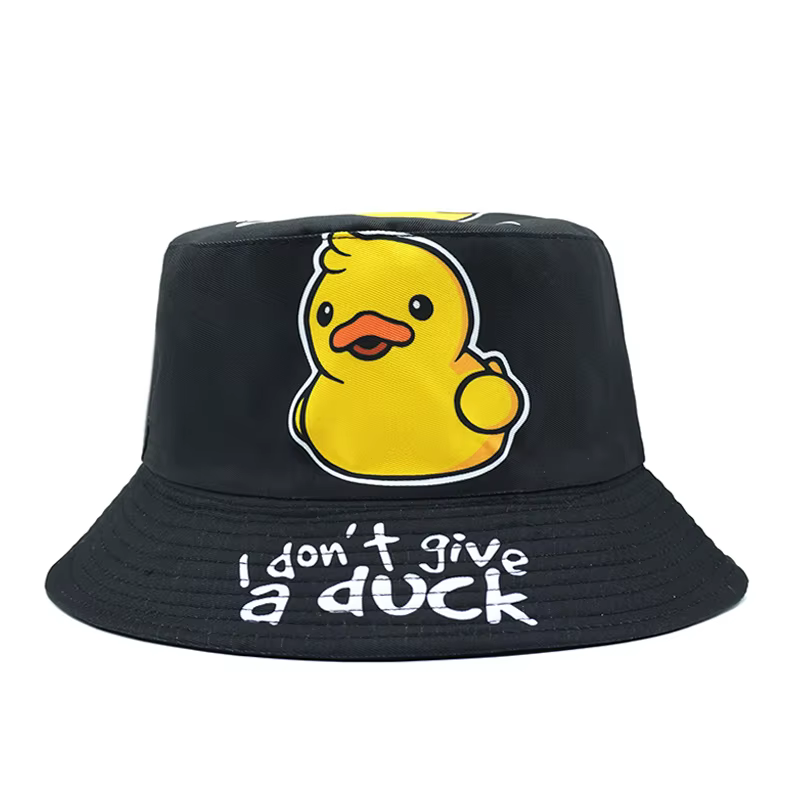 Bocca – chapeau seau de canard de dessin animé, chapeau de pêcheur à motif de canard jaune, casquett