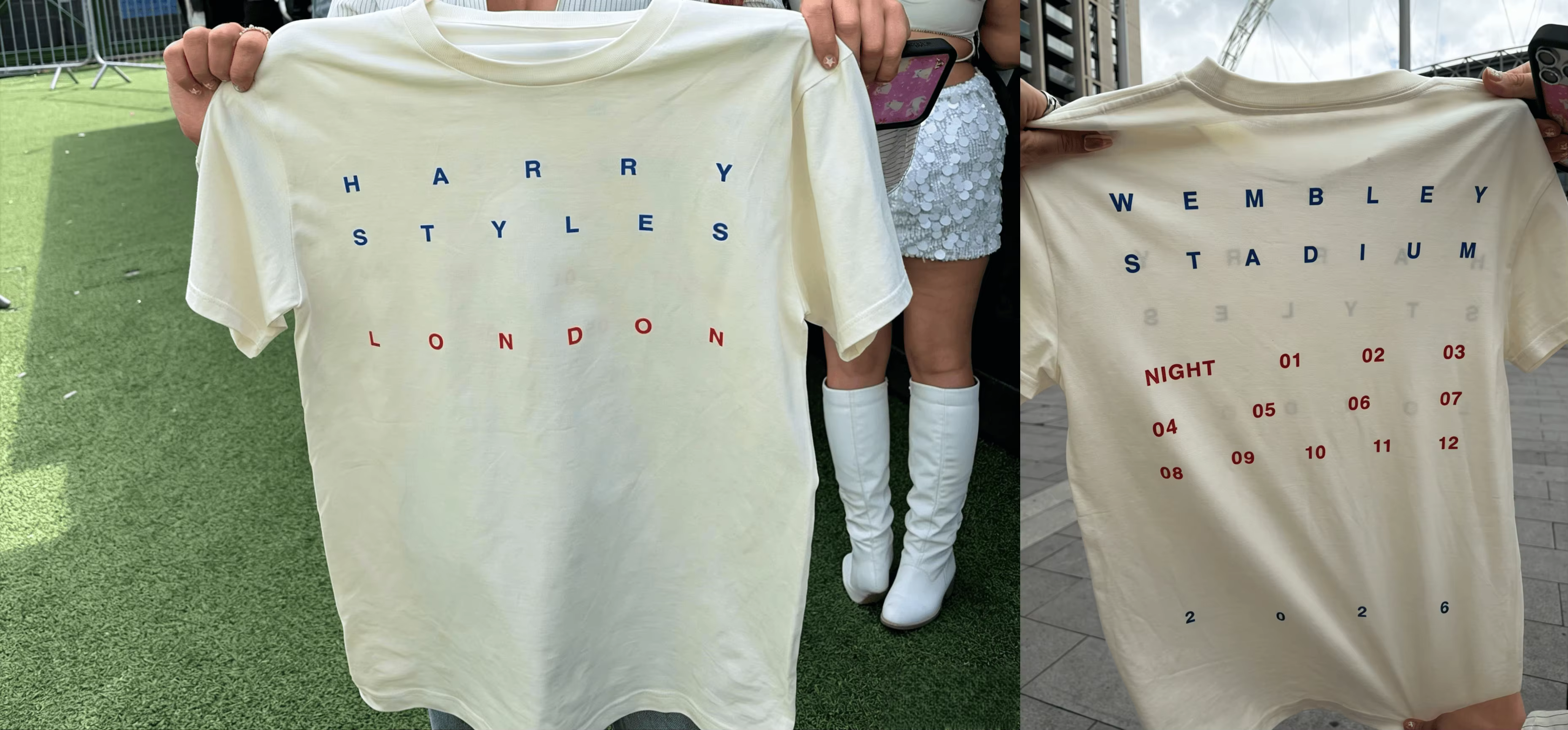 T-shirt Unisexe Harry Styles Concert Wembley Londres 2026 – Vêtement d'été en Coton à Manches Courte
