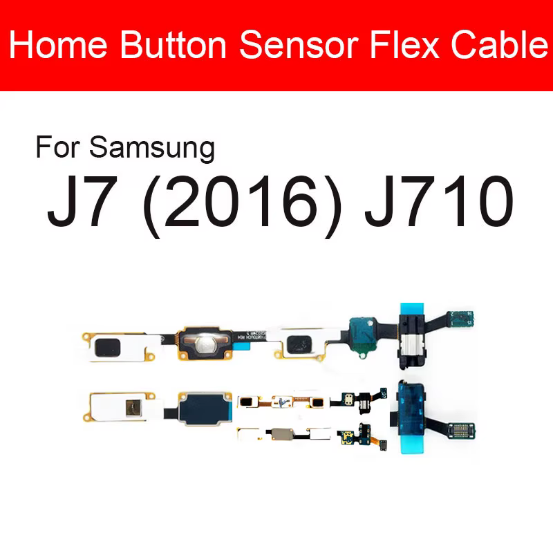 Bouton Home + Écouteur Jack Câble Flexible Pour Samsung Galaxy J3 J5 J7 Premier On7 2015 2016 2017 J