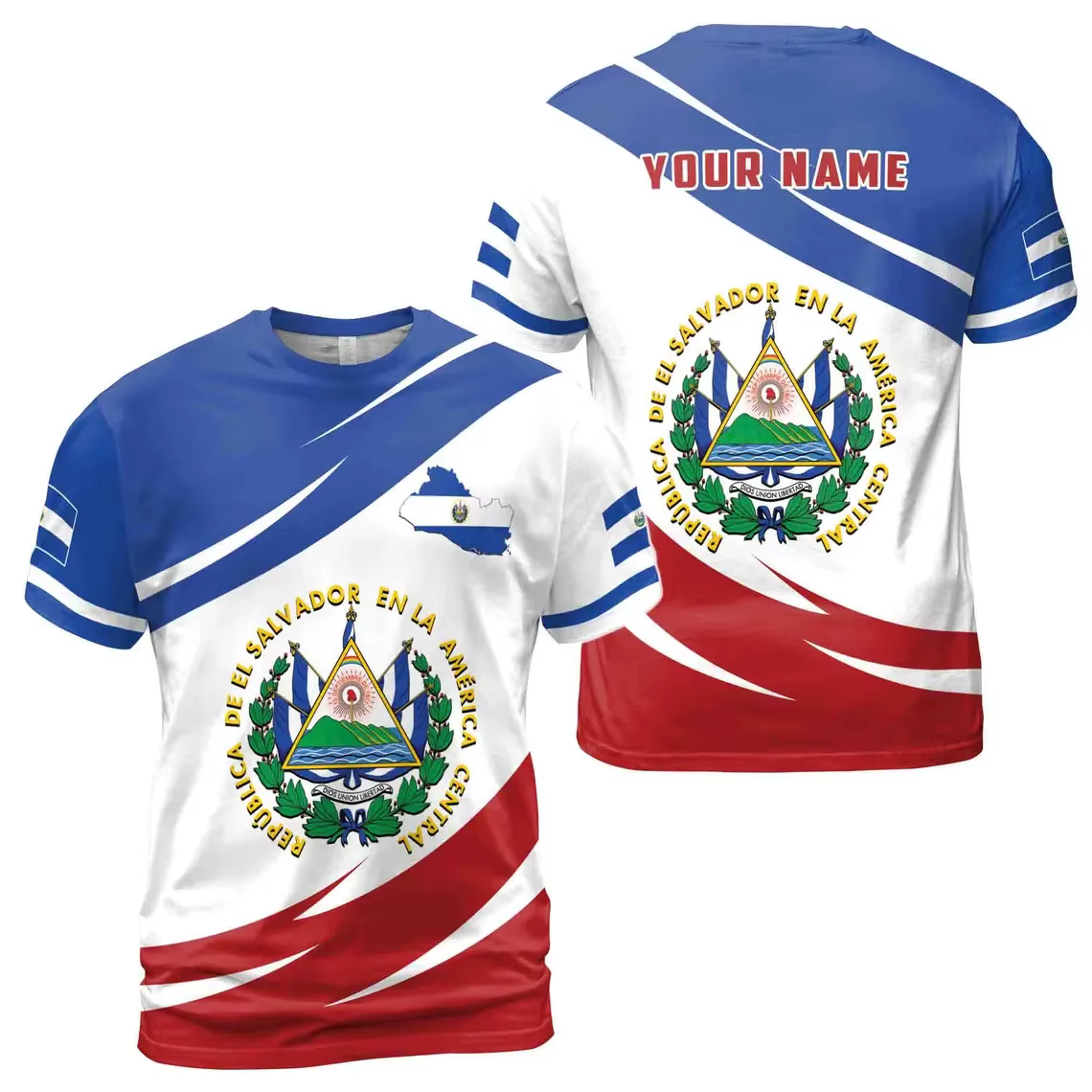 EL Salvador drapeau graphique t-shirts pour homme vêtements Maillot Football été mode tendance sport