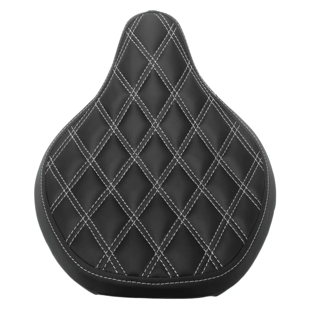 Accessoires de moto, siège solo noir et rouge pour conducteur, housse de siège épaisse vintage pour 