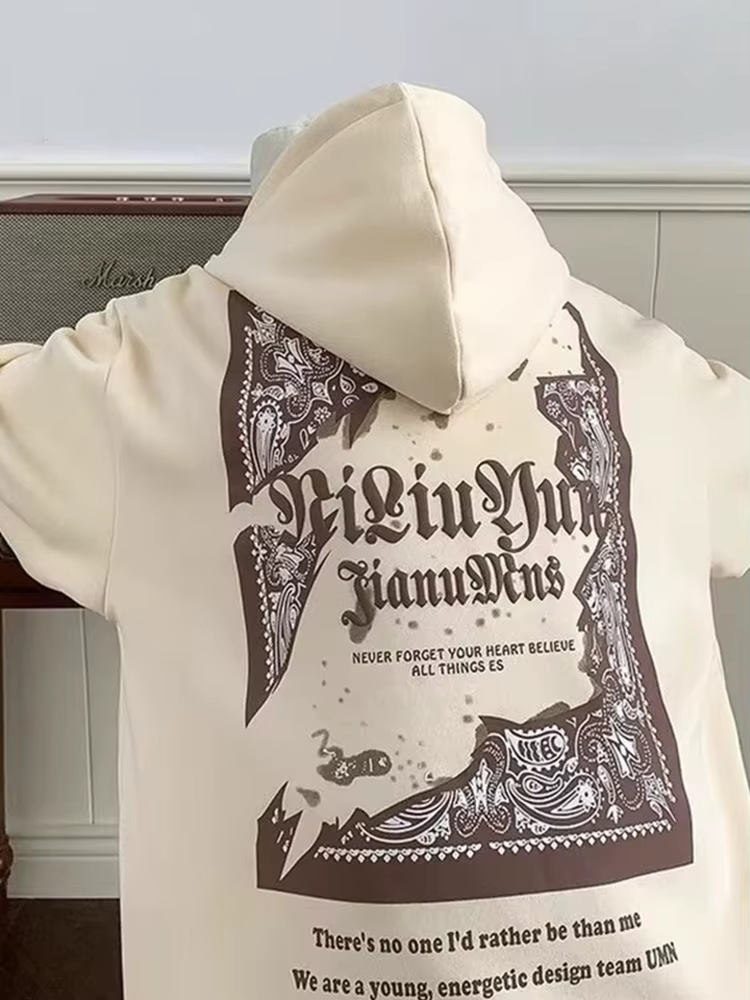 Nouveaux sweats à capuche graphiques Hip Hop 2026 pour hommes, style Harajuku Goth, pull en polaire,