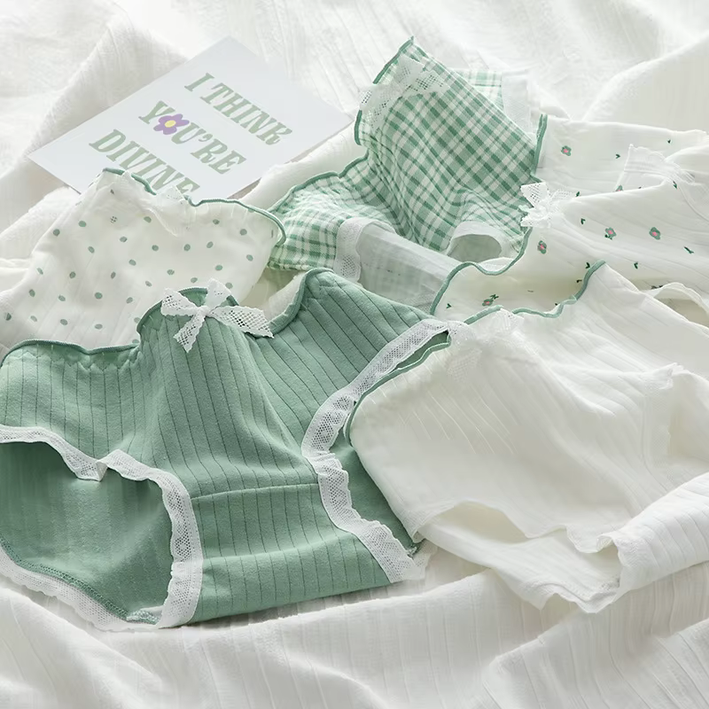 5 pièces/lot sous-vêtements femmes Lingerie Sexy filles slips coton culottes pour femme doux respira