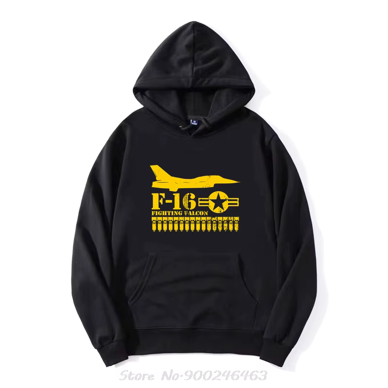 Hommes sweat à capuche surdimensionné F 16 combat Falcon (en détresse) sweat à capuche drôle hommes 