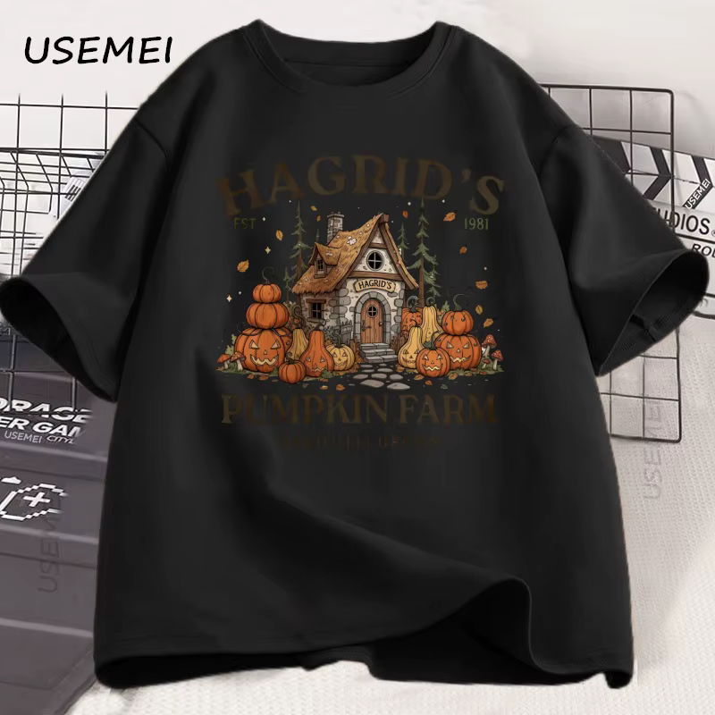 Saison d'automne T-shirt automne citrouille rétro automne vibrations T-shirt automne fille citrouill