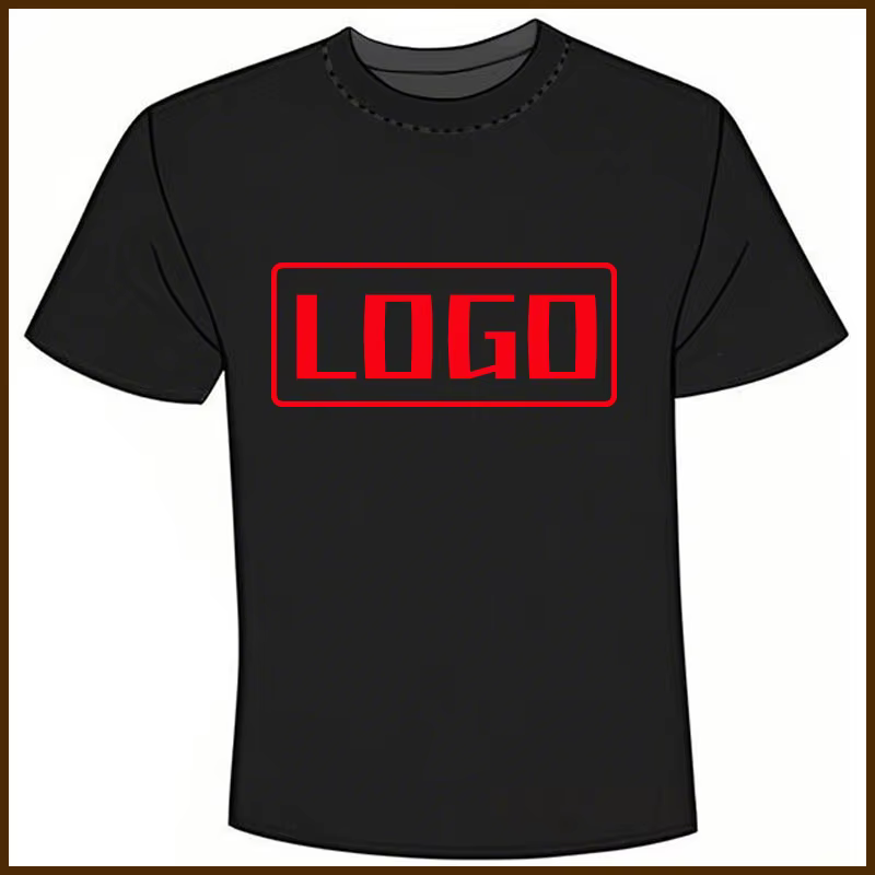 Pour les hommes Logo ici t-shirt d'été à la mode Logo Image texte ici à manches courtes usage quotid