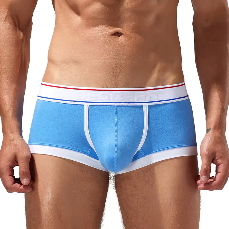 Boxer en coton respirant pour hommes, sous-vêtements masculins, caleçons convexes en U, caleçons sex