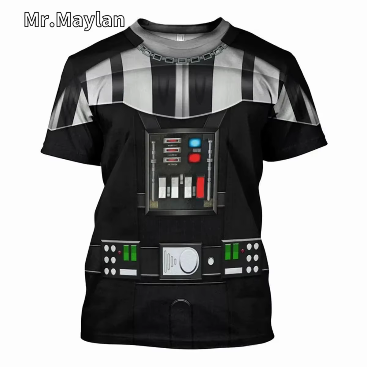 T-shirt à manches courtes pour hommes, imprimé en 3D sur le thème de Darth Vader, respirant, à sécha