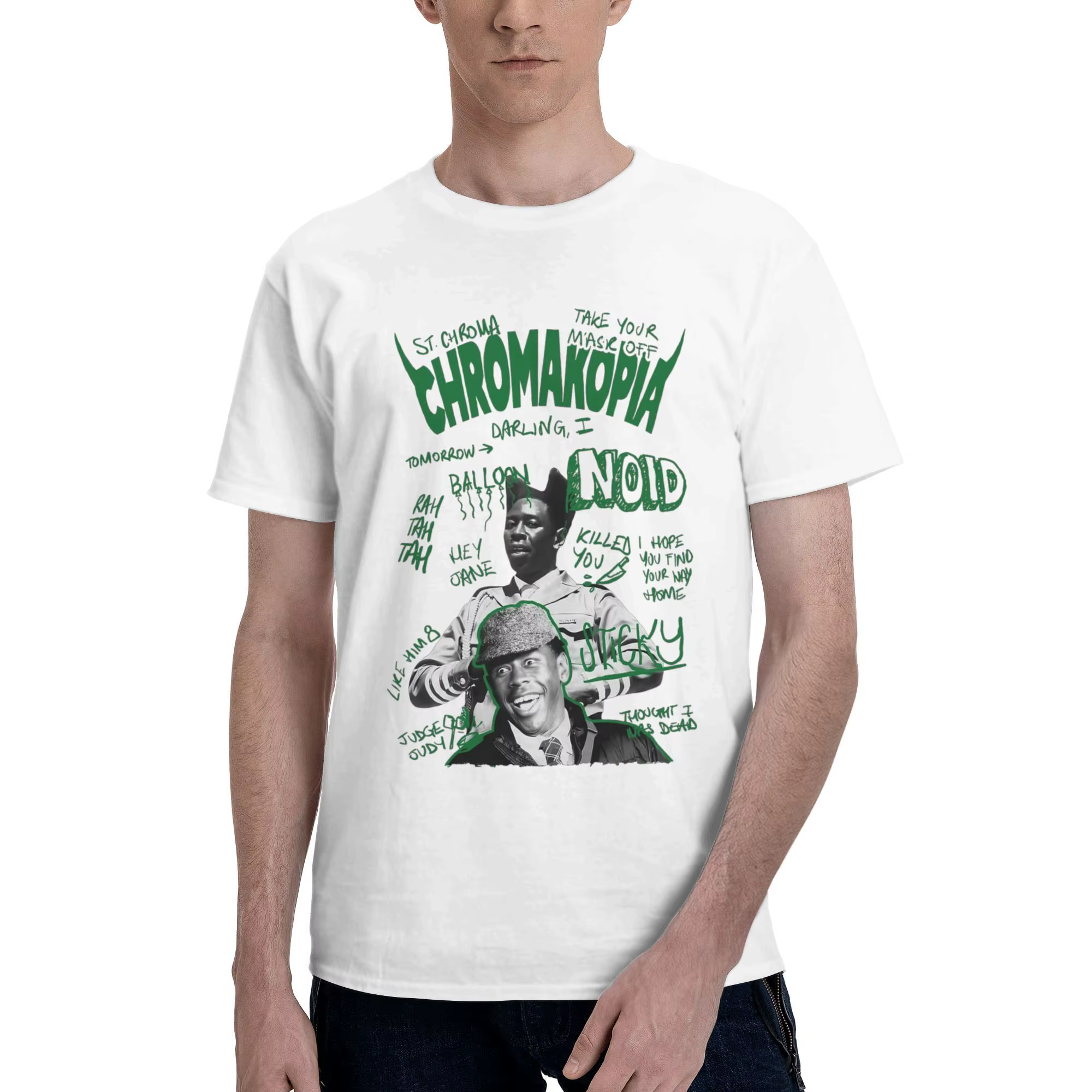 2025 t-shirt Chromakopia Album hommes vêtements Tour Harajuku Vintage unisexe haute qualité coton t-