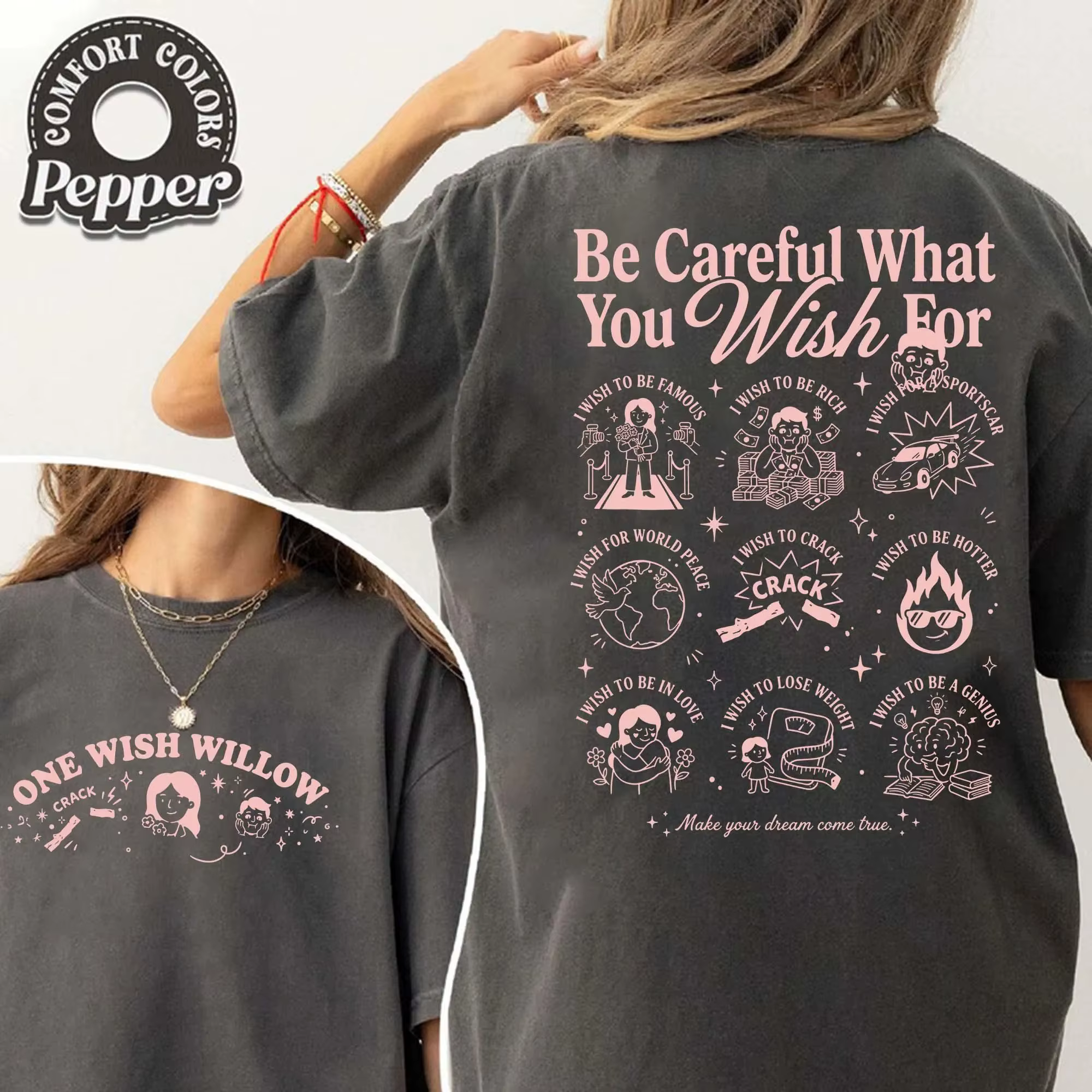 T-shirt One Wish Willow Obsession Movie pour hommes et femmes, vêtements d'été en coton Y2K, haut su