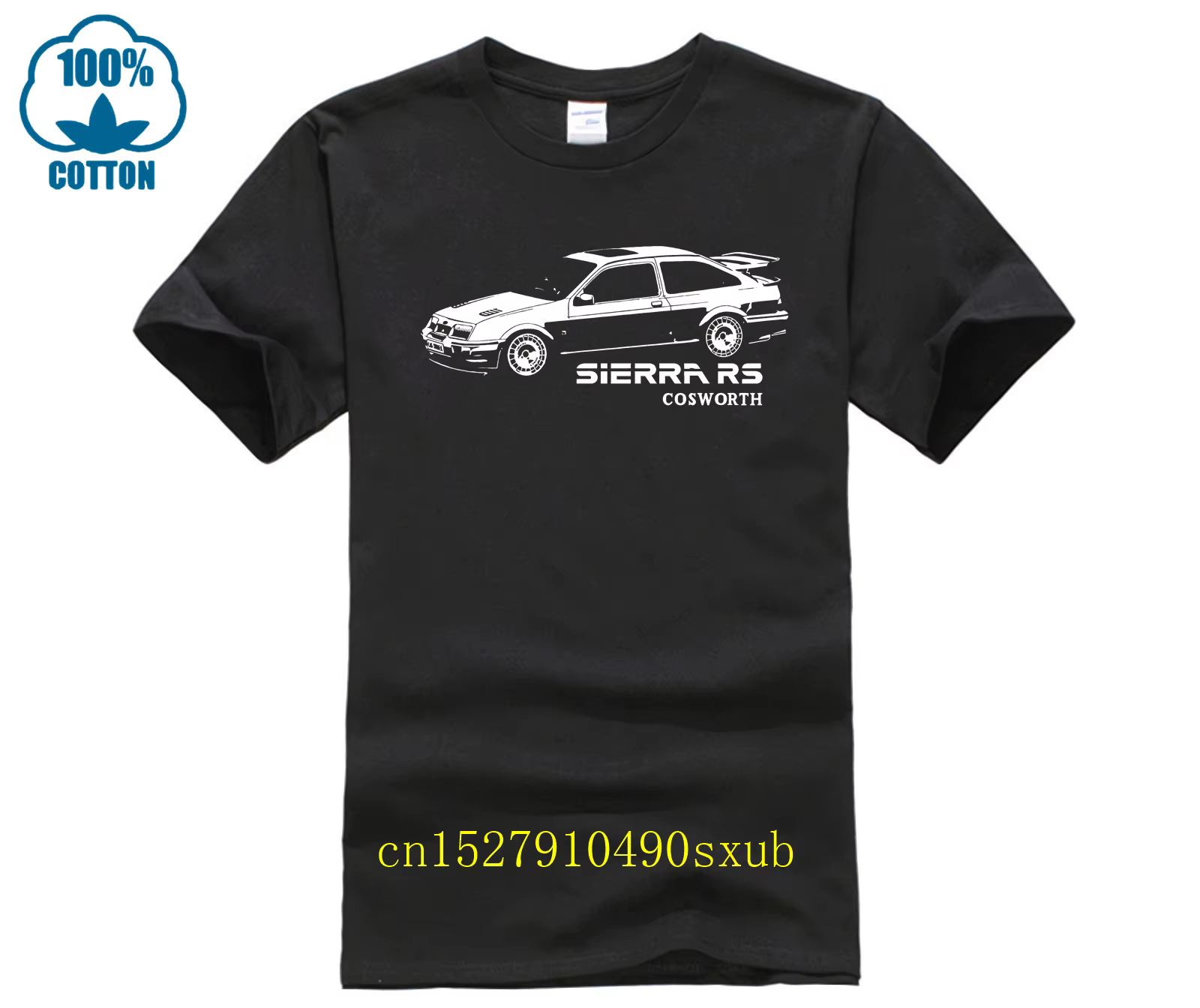 Acheter t-shirt pour fan fords sierra rs cosworth décontracté col rond ample été t-shirt pour hommes