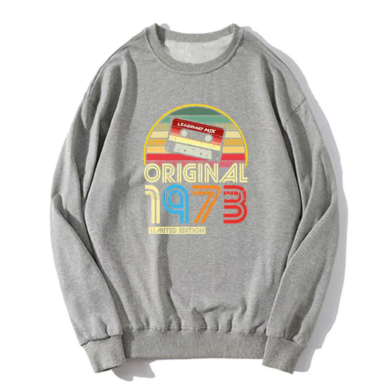 Vieille sweat à capuche Original édition limitée 1973 Vintage sweat hommes drôle cadeau d'anniversai
