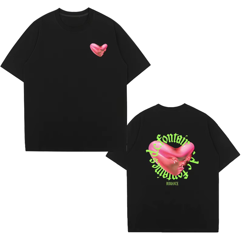 T-shirt imprimé 2026 Fontaines DC Romance pour hommes et femmes, mode Harajuku, T-shirts à manches c