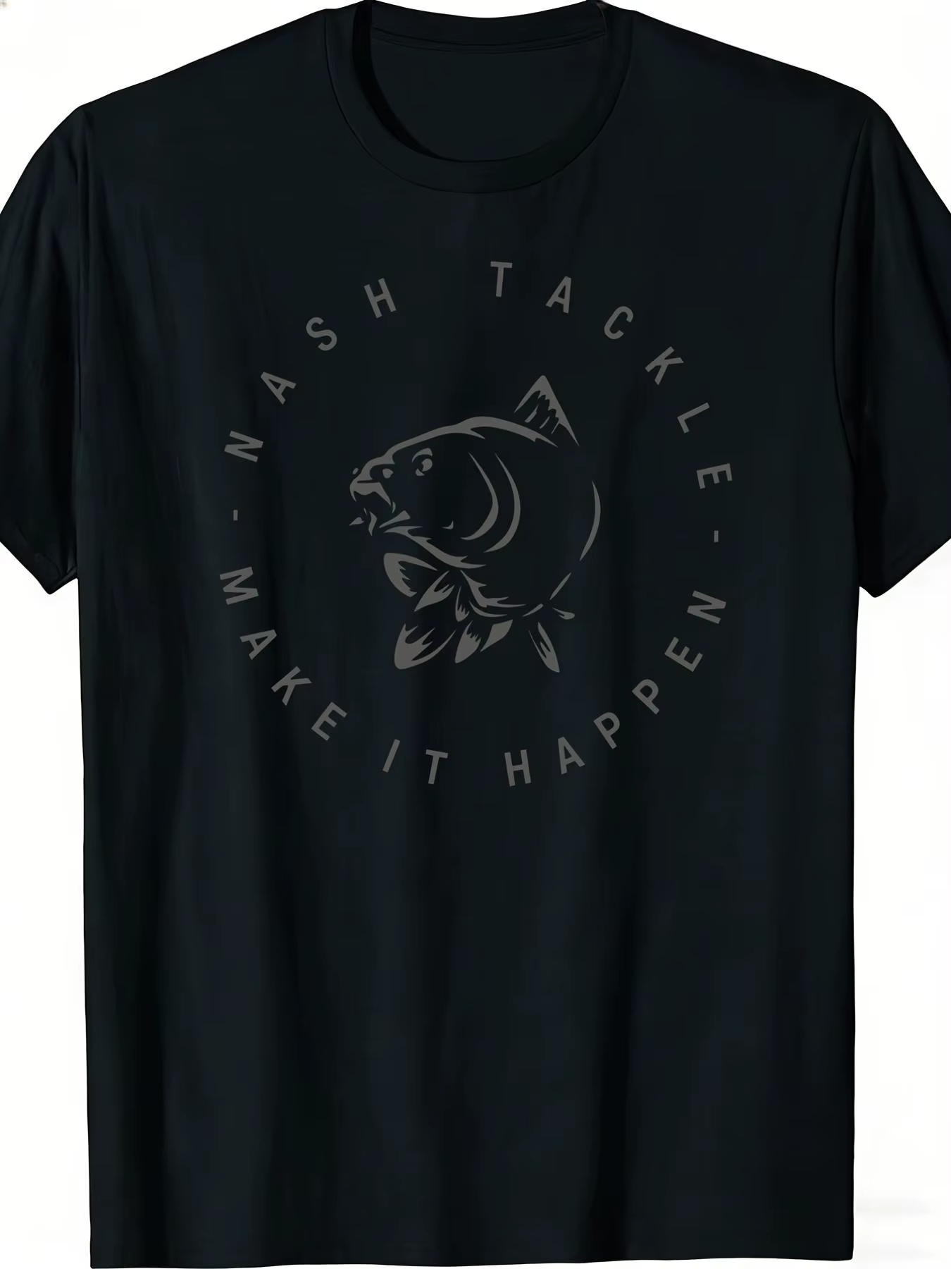 T-shirt Nash Make It Happen Karpfen avec logo, mignon et décontracté, style Harajuku, col rond pour 