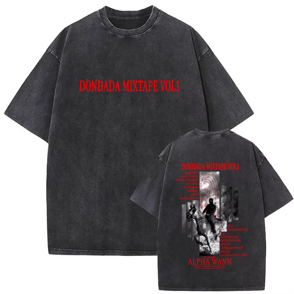 Rappeur Tiakola Bdlm Album graphique lavé Vintage T-shirt hommes femmes Hip Hop mode Pop musique T-s