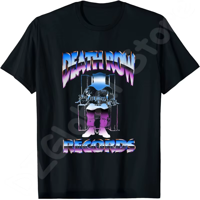 T-Shirt en Coton avec Logo de Death NucleoRecords pour Homme, Streetwear, Décontracté, Vintage, Hip 