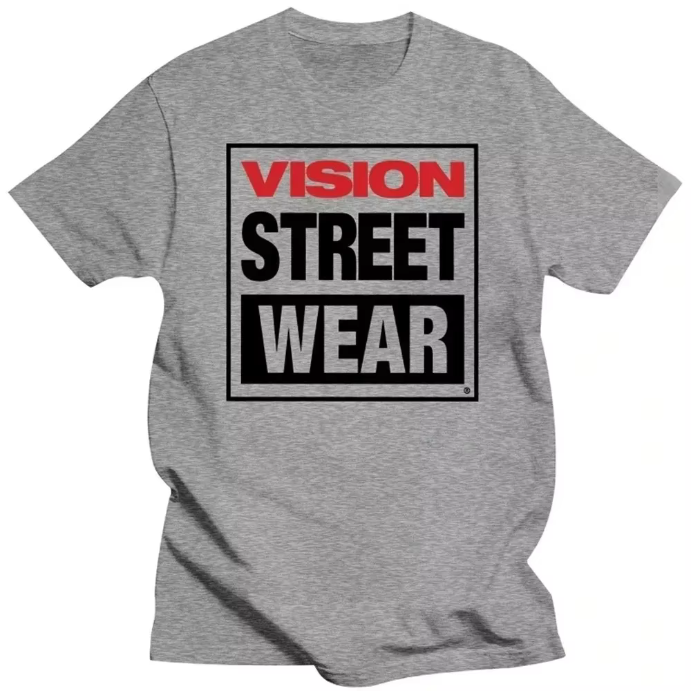 T-shirt en coton unisexe Vision Street Wear, T-shirt vierge vintage d'été ajusté pour hommes