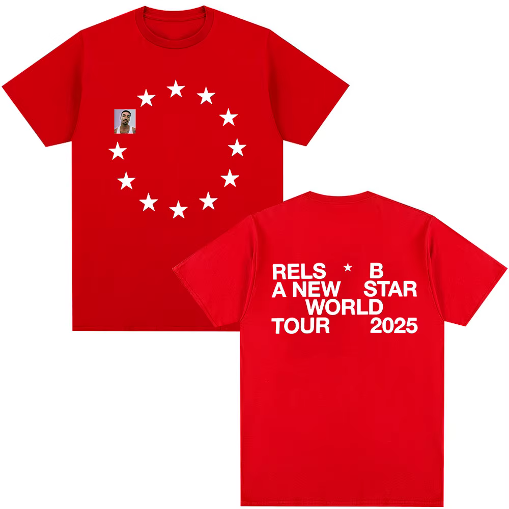 Rels B A New Star World Tour 2025 Merch T-shirt hommes femmes vêtements Hip Hop T-shirts coton décon