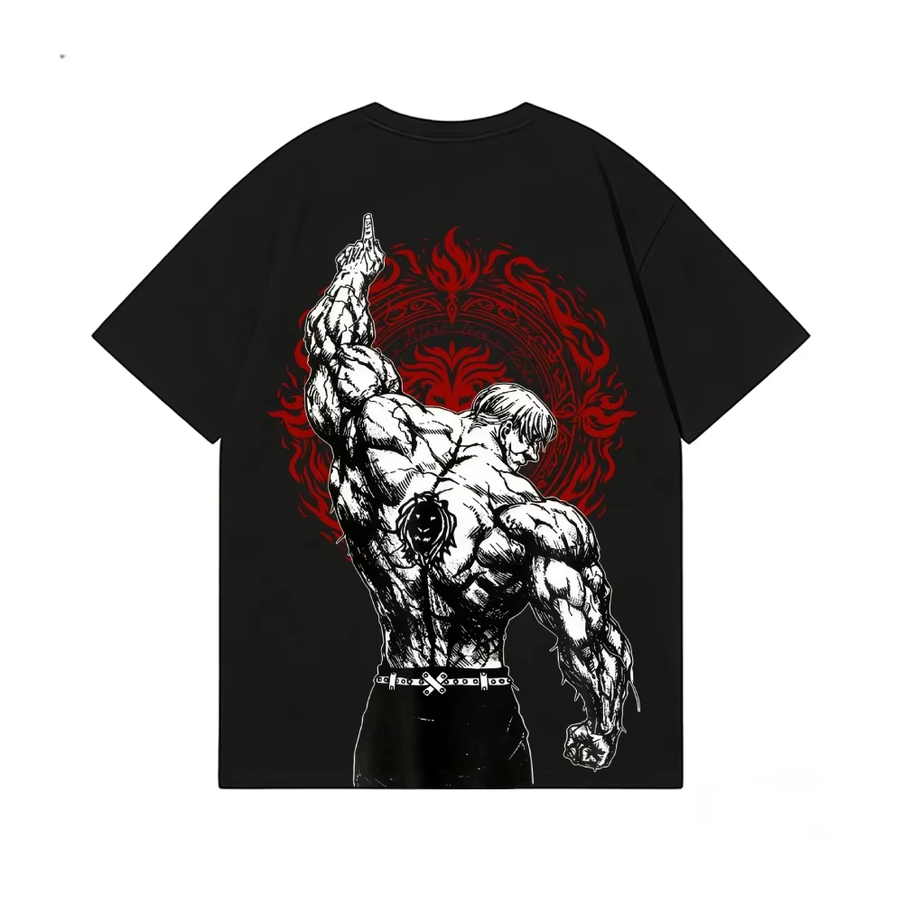 T-shirt Anime Lion's Sin of Pride Escanor – Vêtements Streetwear Homme et Femme de Haute Qualité – N