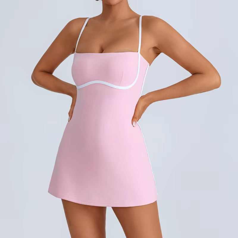 Robe de golf et de tennis avec coussinets, ensemble de sport, yoga pour femmes, vêtements d'entraîne