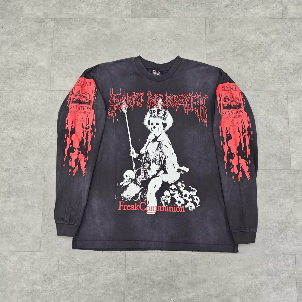 Yao mode Saint de Michael coton à manches longues automne hommes hauts vêtements Streetwear HipHop B