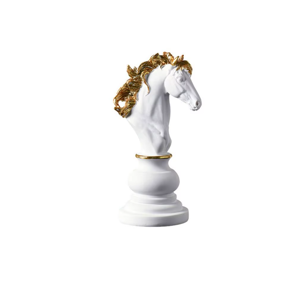 Statue d'échecs roi chevalier reine, décoration d'armoire, Figurine d'échecs, ornements d'échecs, dé