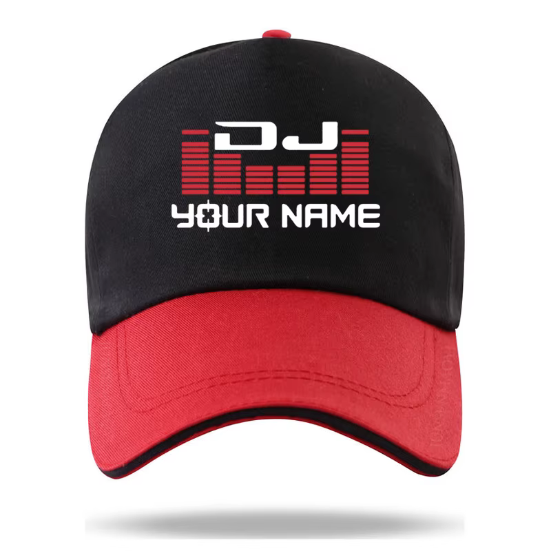 DJ votre nom impression personnalisée couleur correspondant Casquette de Baseball Casquette chapeaux