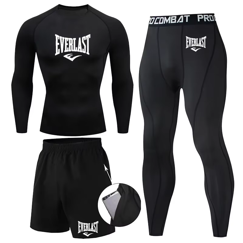 EVERLAST hommes T-shirt + Short 2 pièces ensemble loisirs souffle à manches courtes Sport Jogging gy
