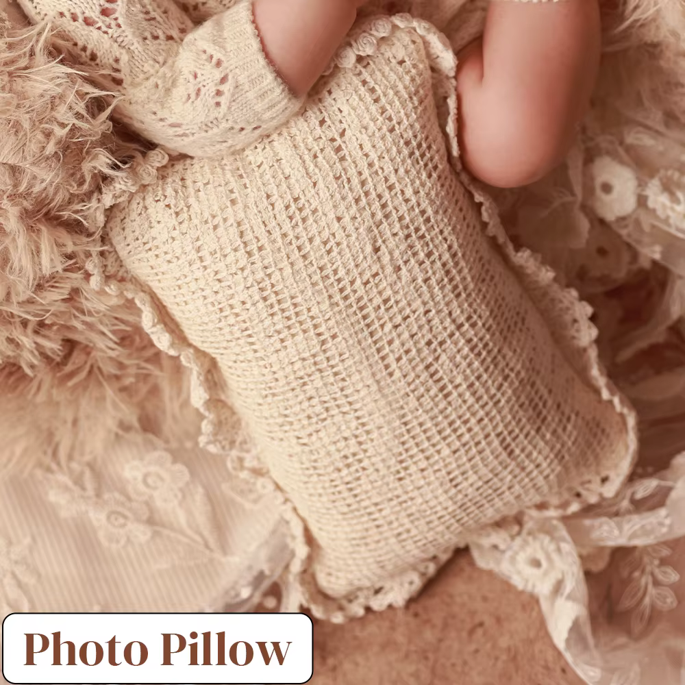 Accessoires de photographie pour nouveau-nés, barboteuse en tricot Beige + chapeau + chaussettes, en