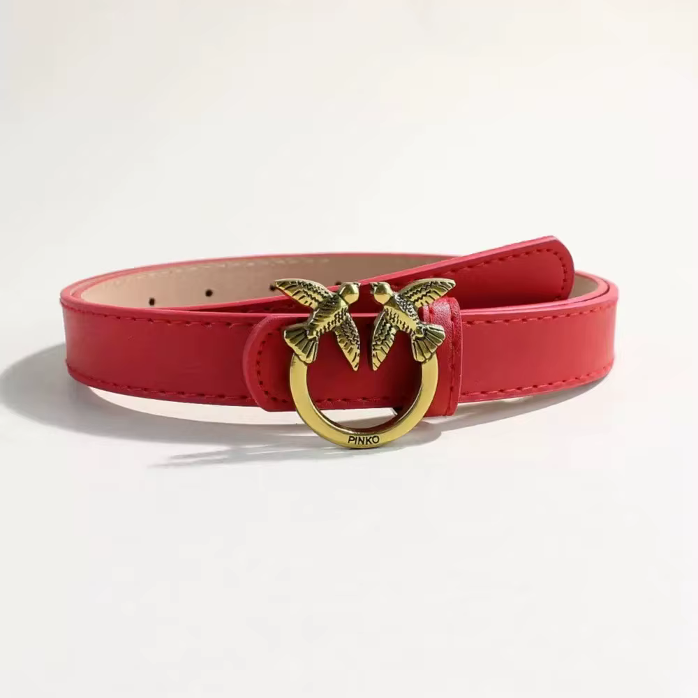 Ceinture de luxe Pinko 2026 pour femme, design minimaliste avec perles, ceinture de taille tendance 