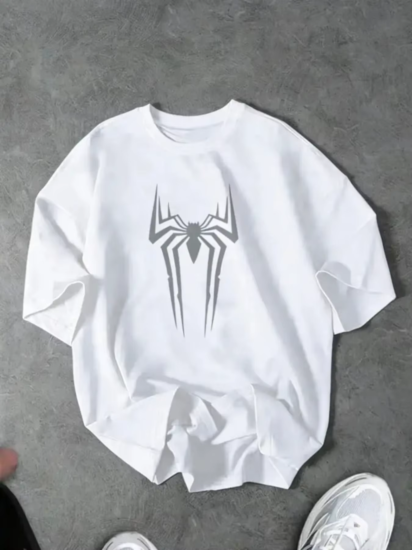 Nouveau t-shirt à manches courtes pour homme avec imprimé araignée, tendance mode, streetwear, t-shi
