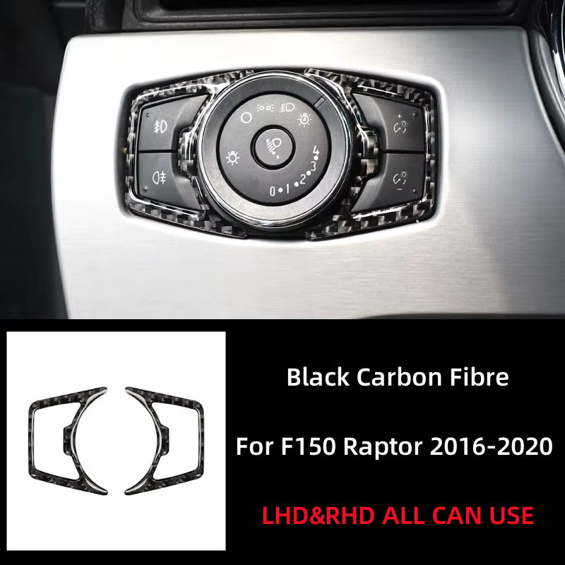 Accessoires de voiture pour Ford F150 Raptor 2016-2020, autocollants décoratifs en fibre de carbone 