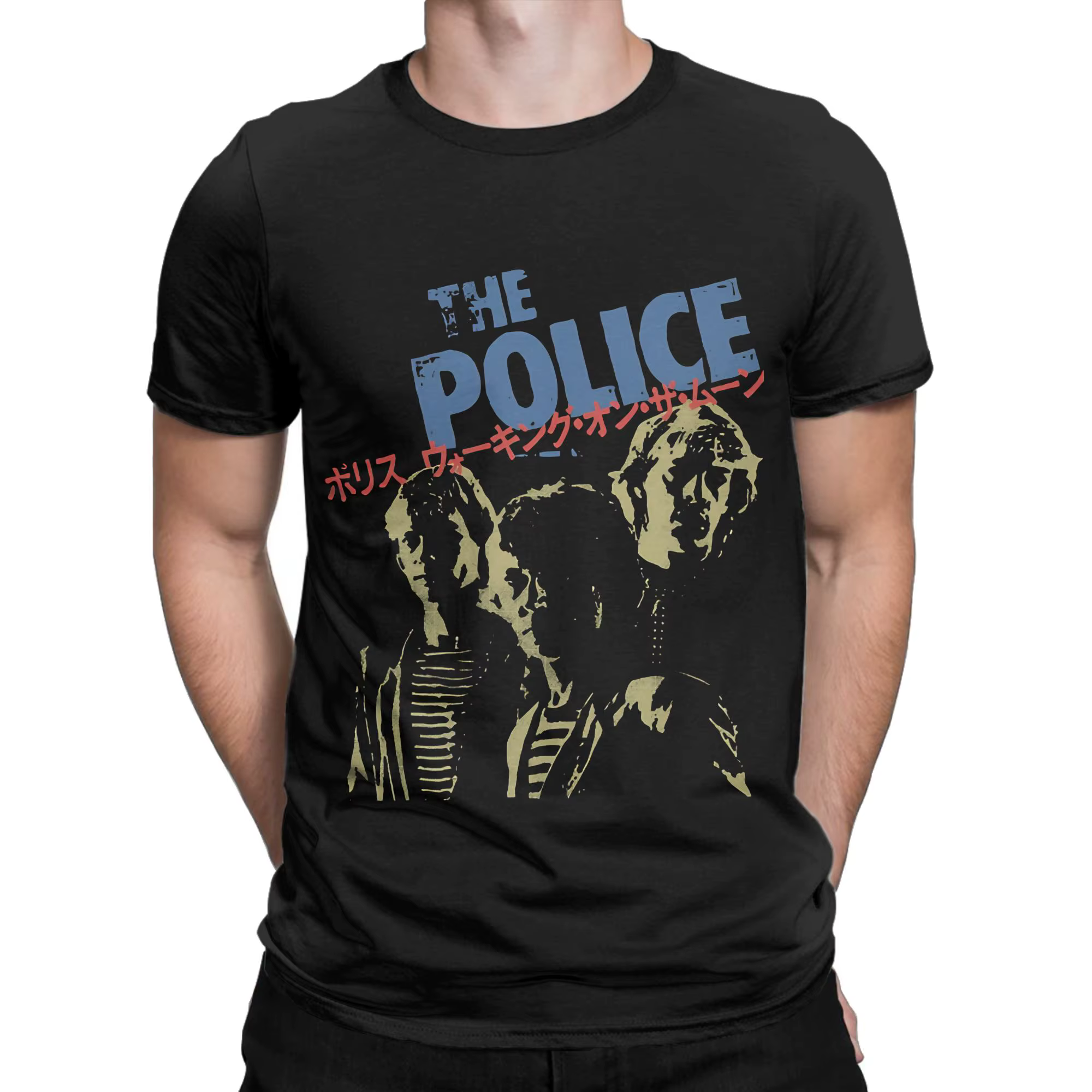 T-shirts imprimés avec l'image du groupe de rock The Police pour hommes et femmes, vêtements 100% co