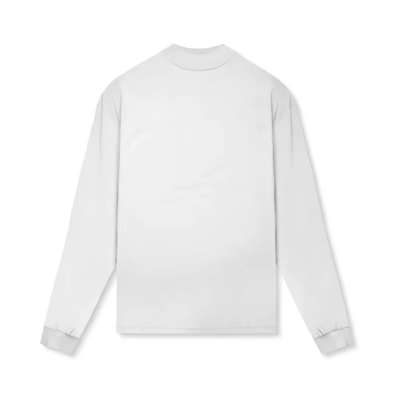 T-shirts de course à manches longues surdimensionnés pour hommes col roulé épaule tombante sport amp