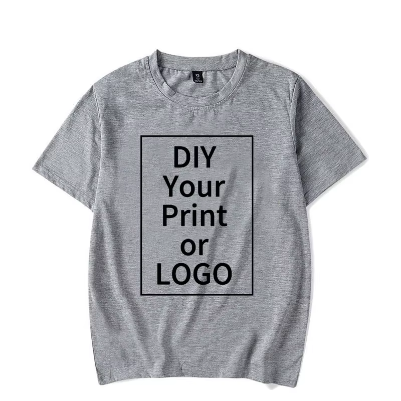 Mode t-shirt femmes hommes été personnalisé imprimé t-shirt bricolage Photo Logo marque texte t-shir