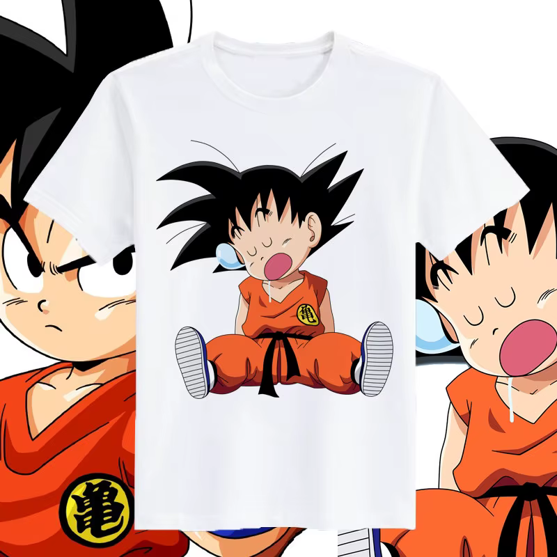 Nouveau T-shirt Dragon Ball 2026 pour enfants, en pur coton, coupe ample, merchandising anime tendan
