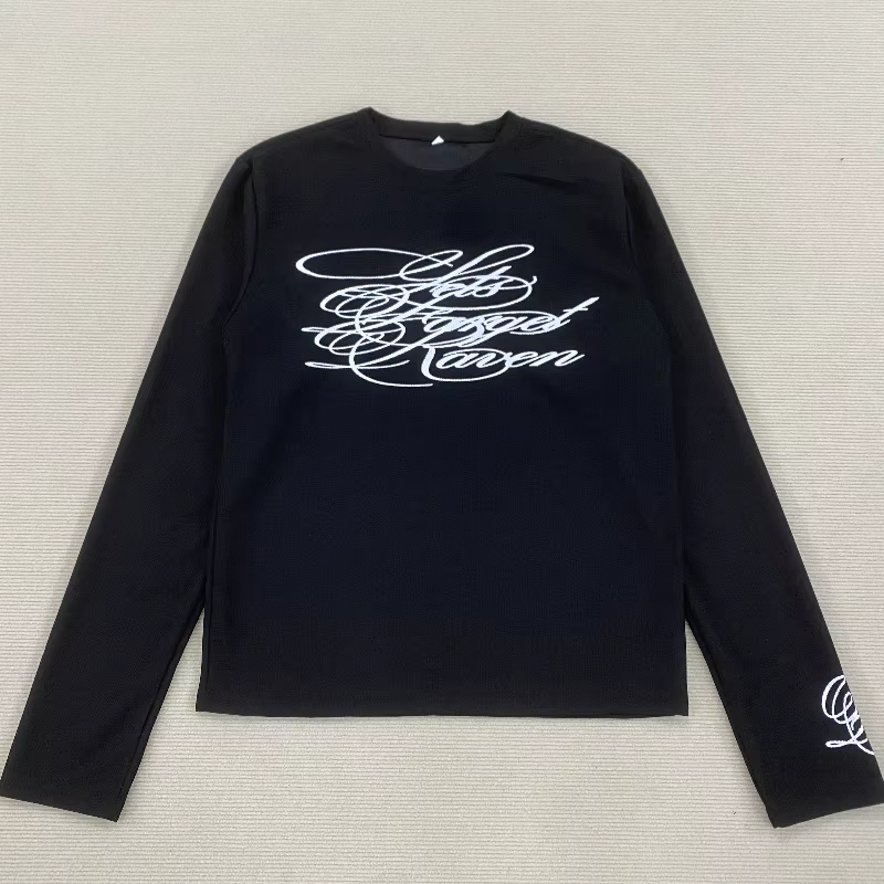 T-shirt tricoté à manches longues pour hommes et femmes, lâche et polyvalent, adapté aux trendsetter