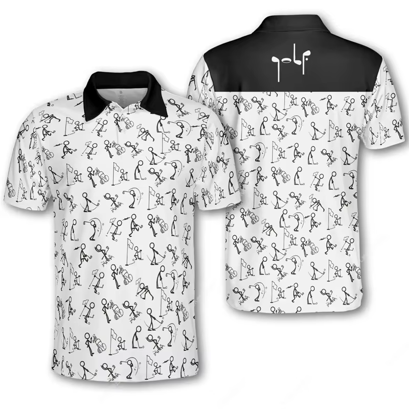 Polo de Golf pour hommes, sweat-shirt à motif de crâne imprimé en 3D, décontracté, vacances, manches