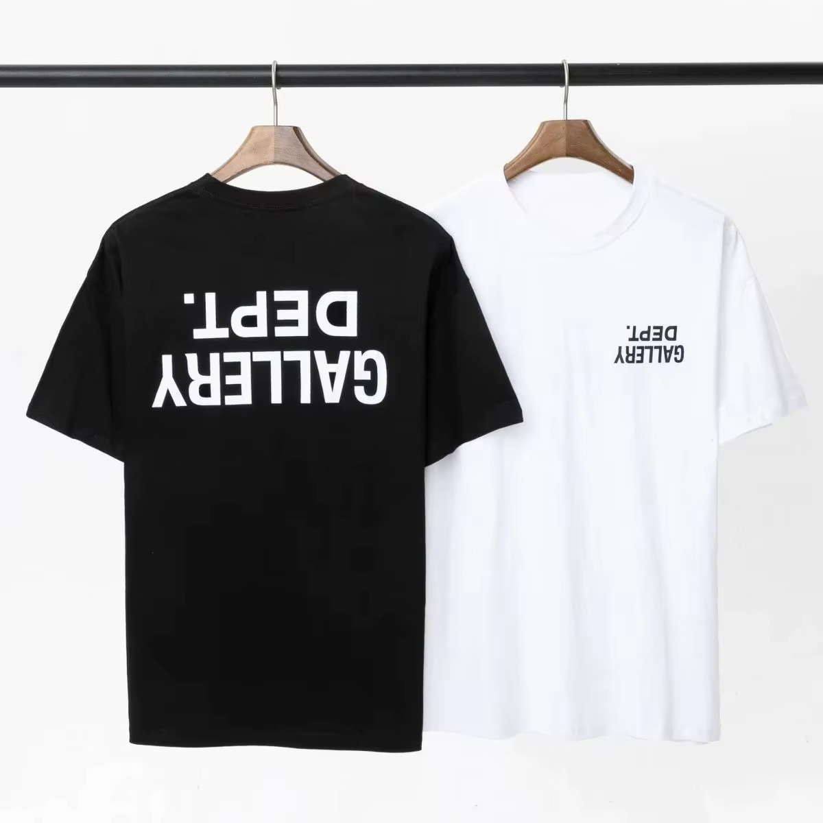 GALLERY DEPT inspiré revers imprimé T-Shirt 100% coton surdimensionné Streetwear T-Shirt hommes femm