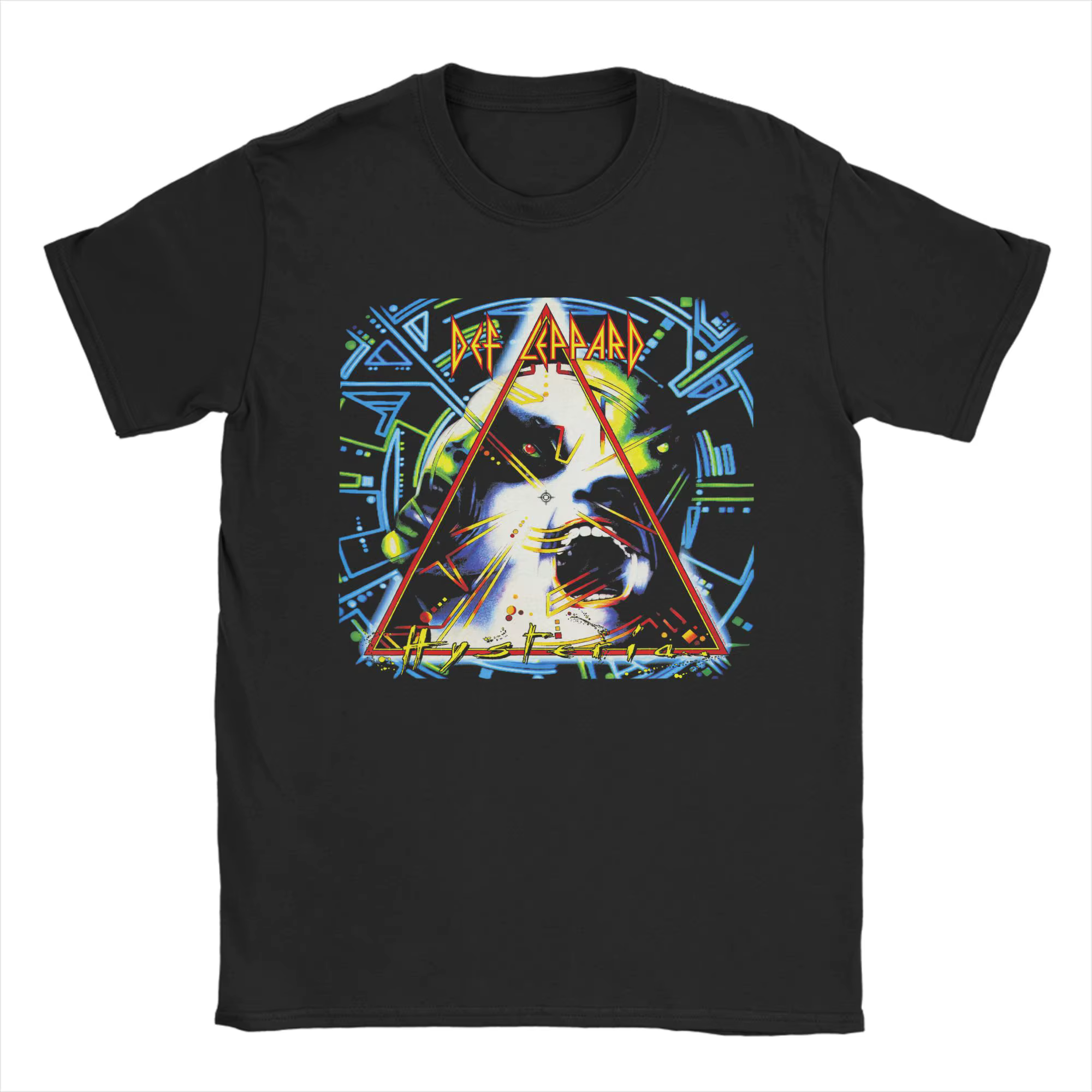 T-Shirt Def Leppard Hysteria pour hommes, décontracté, en pur coton, col rond, manches courtes, vête