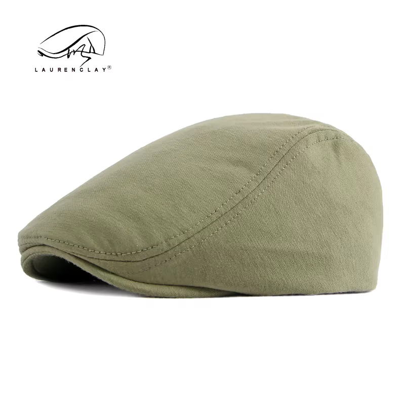 Casquette plate Newsboy en laine mélangée pour hommes, chapeau en tweed à chevrons, béret, chauffeur
