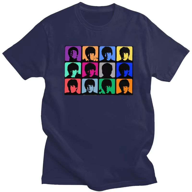 Bestseller Été 2026 - T-shirts The Beatles Heavy Metal Rock pour Hommes et Femmes, Style Manches Cou
