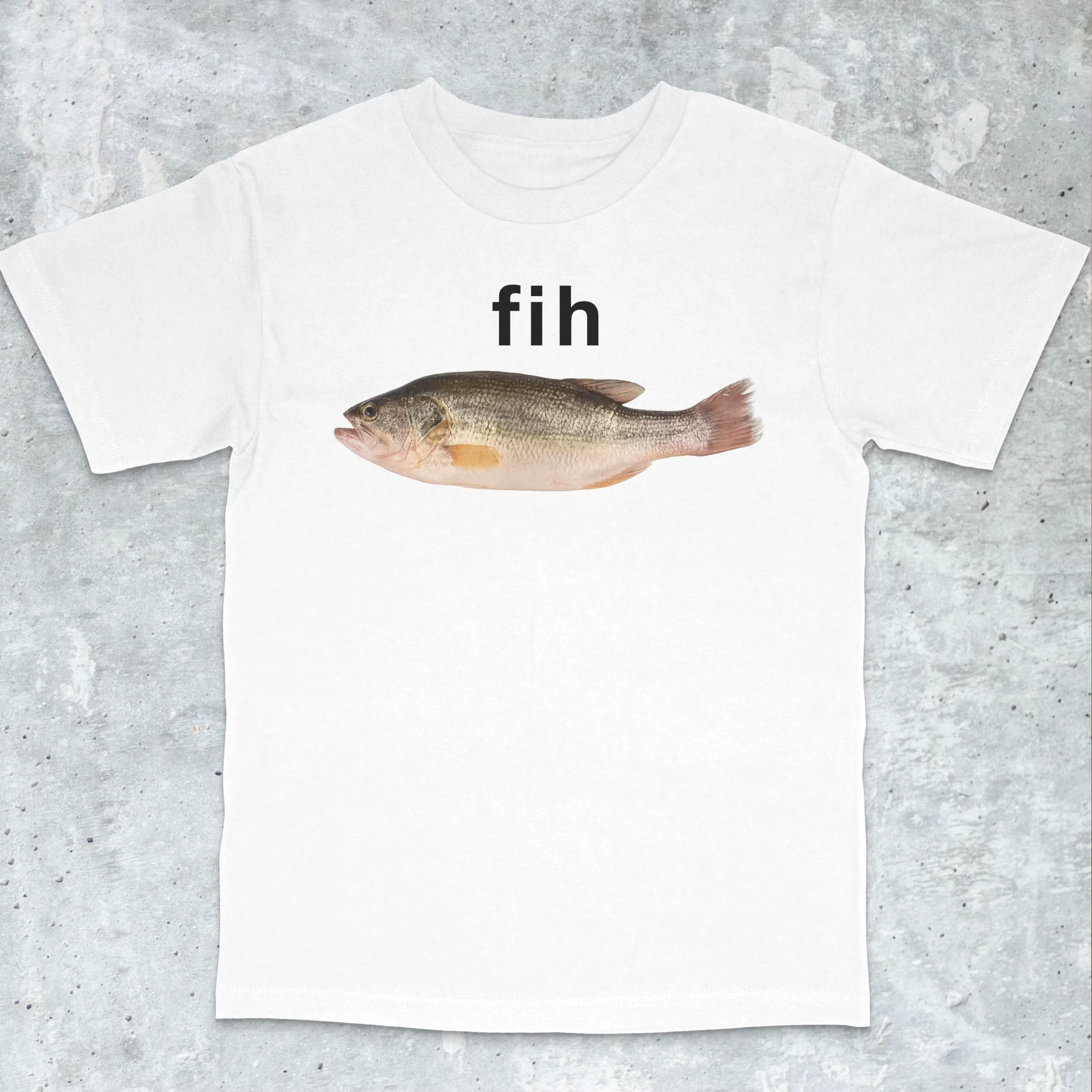 T-shirt Fih Fish pour homme, col rond, manches courtes, décontracté, respirant, vêtements de sport, 