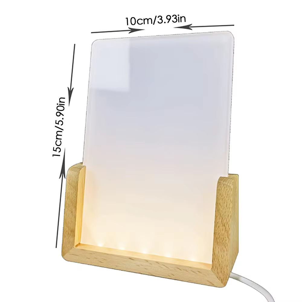 Veilleuses vierges par Sublimation, Base de lumière LED en acrylique, transfert de chaleur, cadre Ph