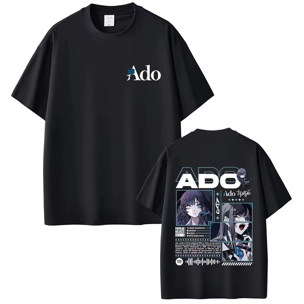 Ado World Tour 2025 Hibana T-shirt homme mode décontracté doux coton T-shirt hommes femmes mode Styl