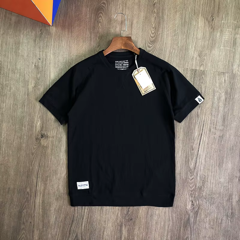 T-shirt à manches courtes Leurs lan pour hommes, T-shirt à col rond, Économie lourds, 100% coton, Ré