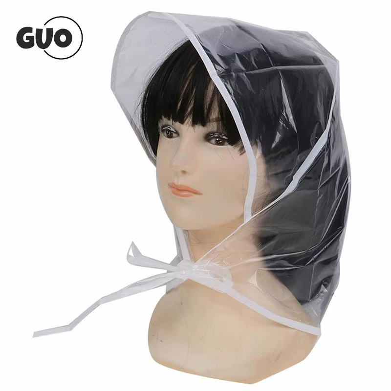 Visière de pluie en plastique unisexe, chapeau créatif, casquette de protection des cheveux, pliable
